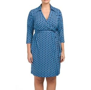 Julie Dillon New York plus printed wrap dress